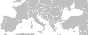 Europe map - Italy highlight